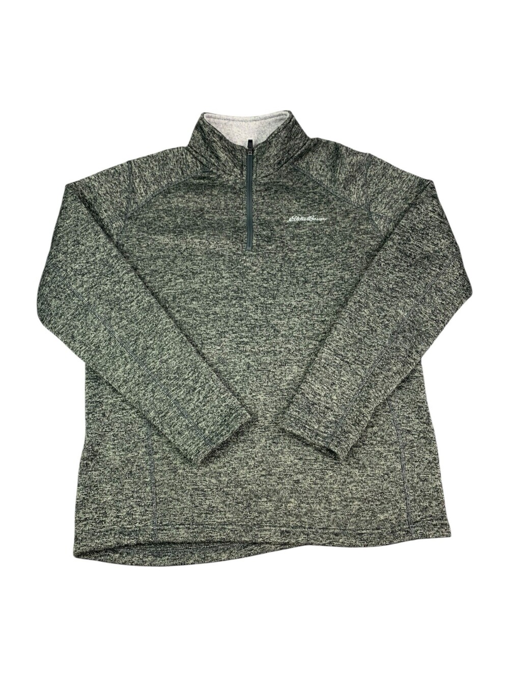 Eddie Bauer Fleece Pullover 1/4 Zip, Heather Gray, Men's Size Large